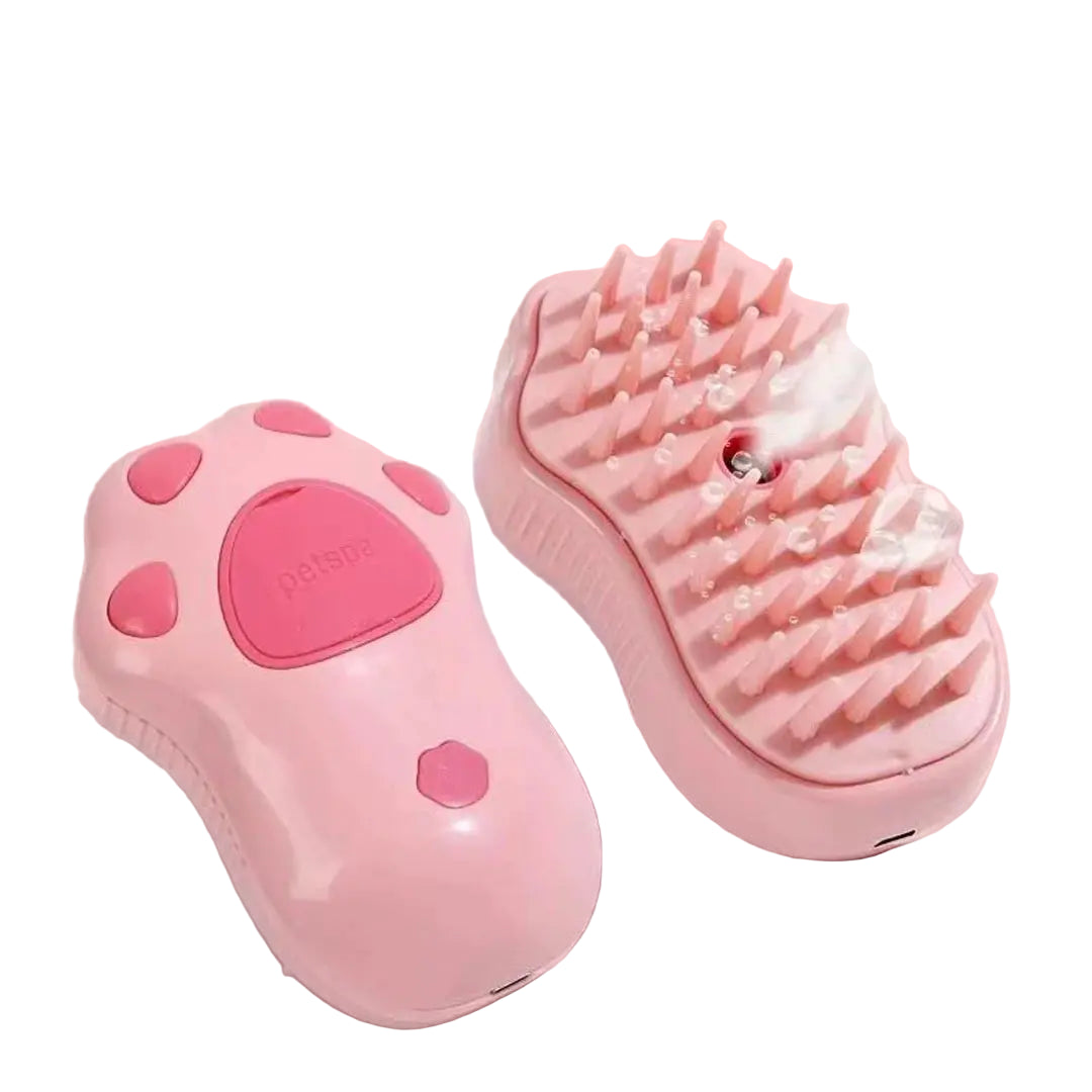 GoodPawls 3-in-1 Electric Pet Grooming Steam Spray Brush