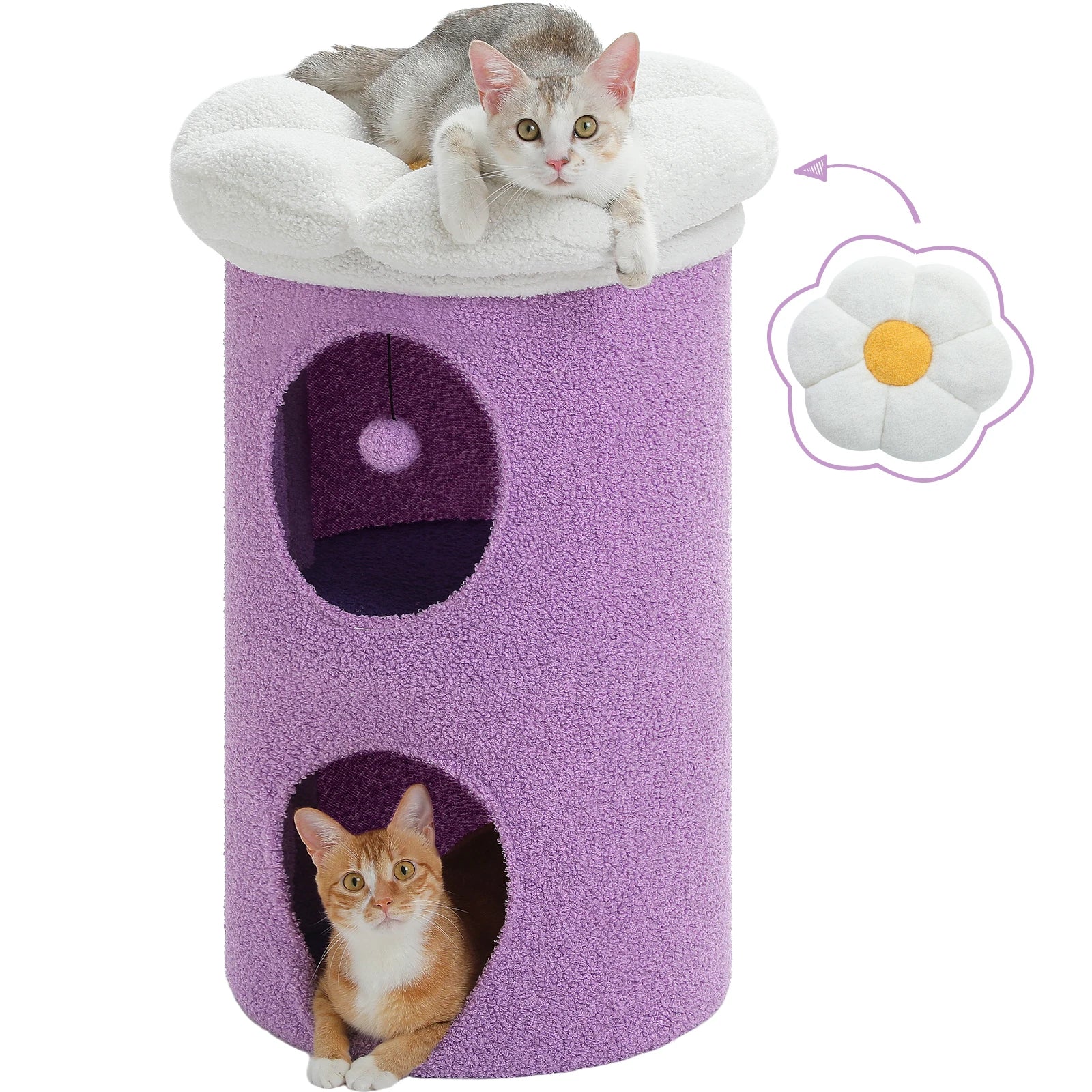 GoodPawls Double-Deck Cat House with Cozy Condos