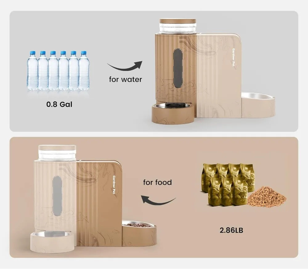 GoodPawls Gravity Automatic Pet Feeder and Water Dispenser Set