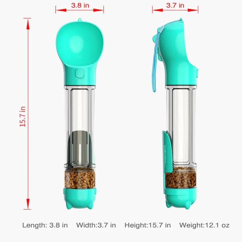 GoodPawls 4-in-1 Travel Bottle → Water, Food, Poop Bags