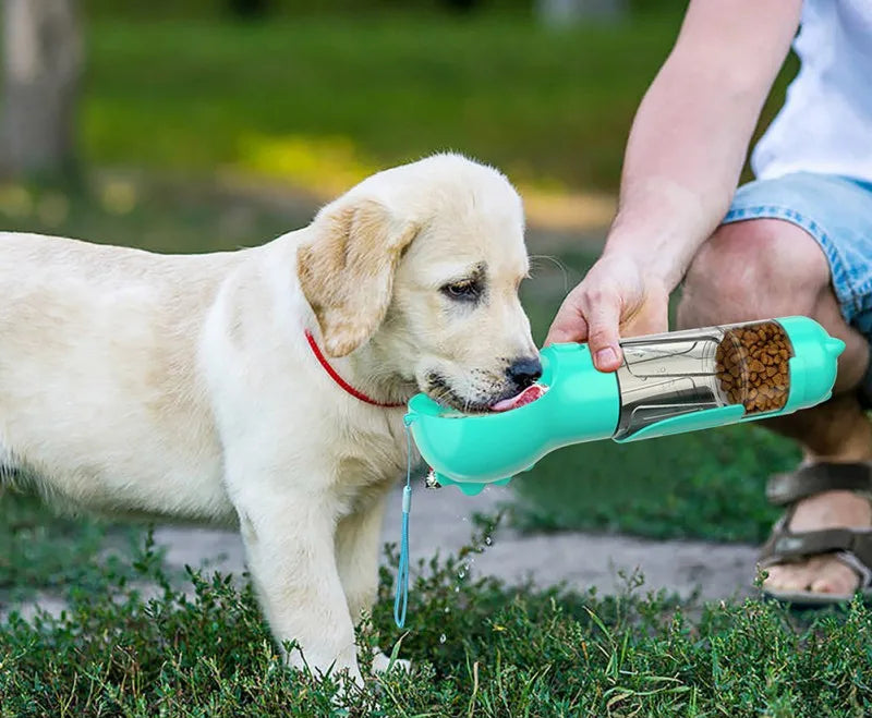 GoodPawls 4-in-1 Travel Bottle → Water, Food, Poop Bags